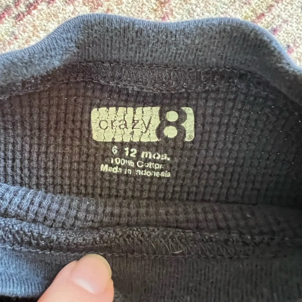 Crazy 8 Blue Long Sleeve Tee Waffle - Picture 4 of 4